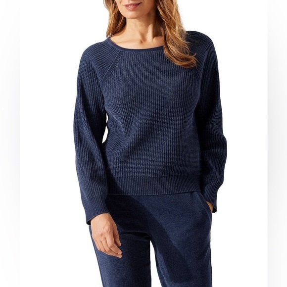 Tommy Bahama Women's Sea Light Raglan Crew Sweater - Picture 2 of 10